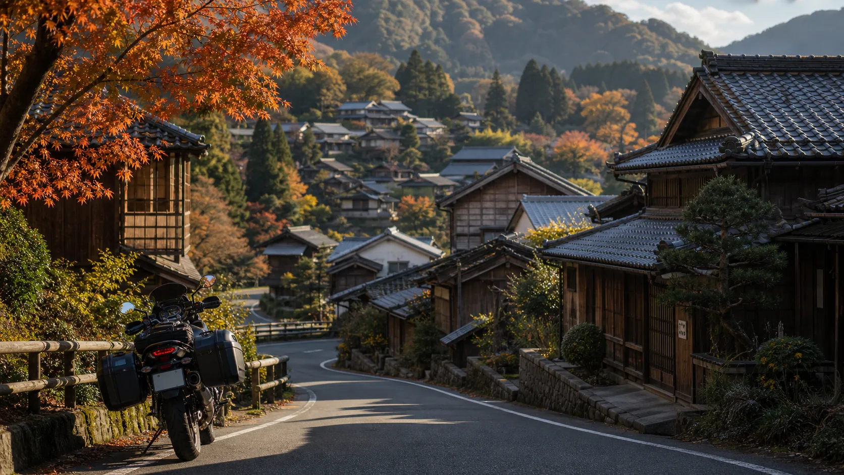 北陸合掌村山路